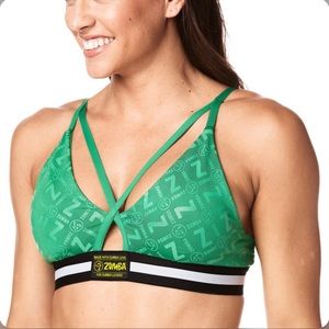 Zumba fitness Next level Bra Groovy Green size M